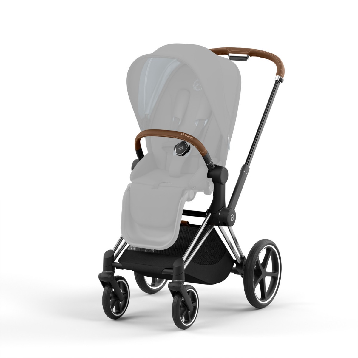 Cybex Priam 4 Frame - Chrome/Brown (In Stock Ships Fast!)