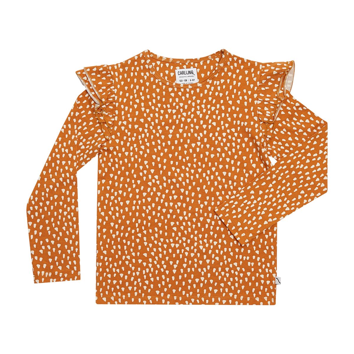 Carlijnq Golden Sparkles Ruffled Longsleeve Tee Soft and lightweight denim shorts with cute tie and side pockets. carlijnq golden sparkles ruffled longsleeve tee