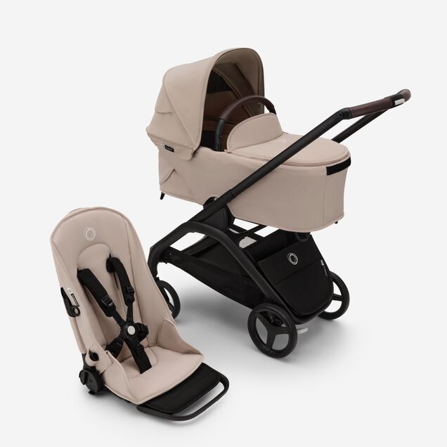 Bugaboo Dragonfly seat and bassinet Strollers-Seat + Bassinet-Desert Taupe (In Stock Ships Fast!)