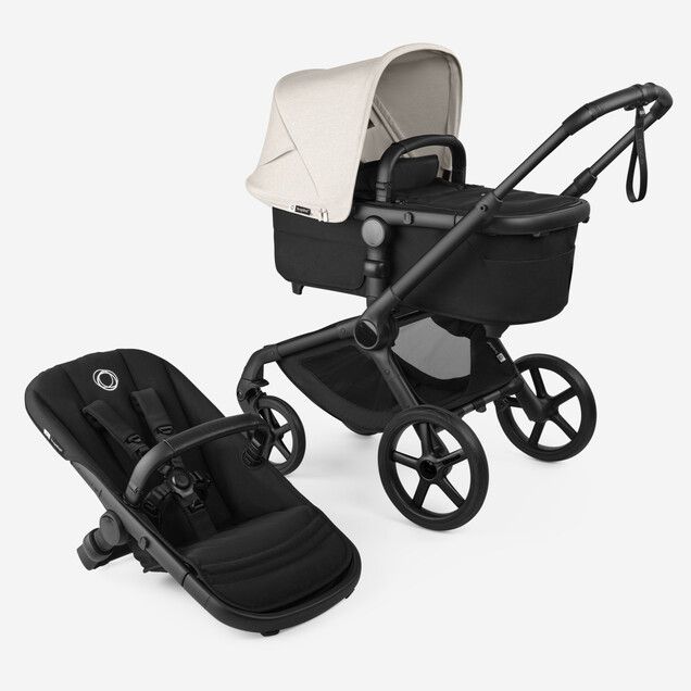 Bugaboo Fox 5 Renew Complete Bassinet and Seat Stroller-Heritage Black/Misty White (In Stock Ships Fast!)