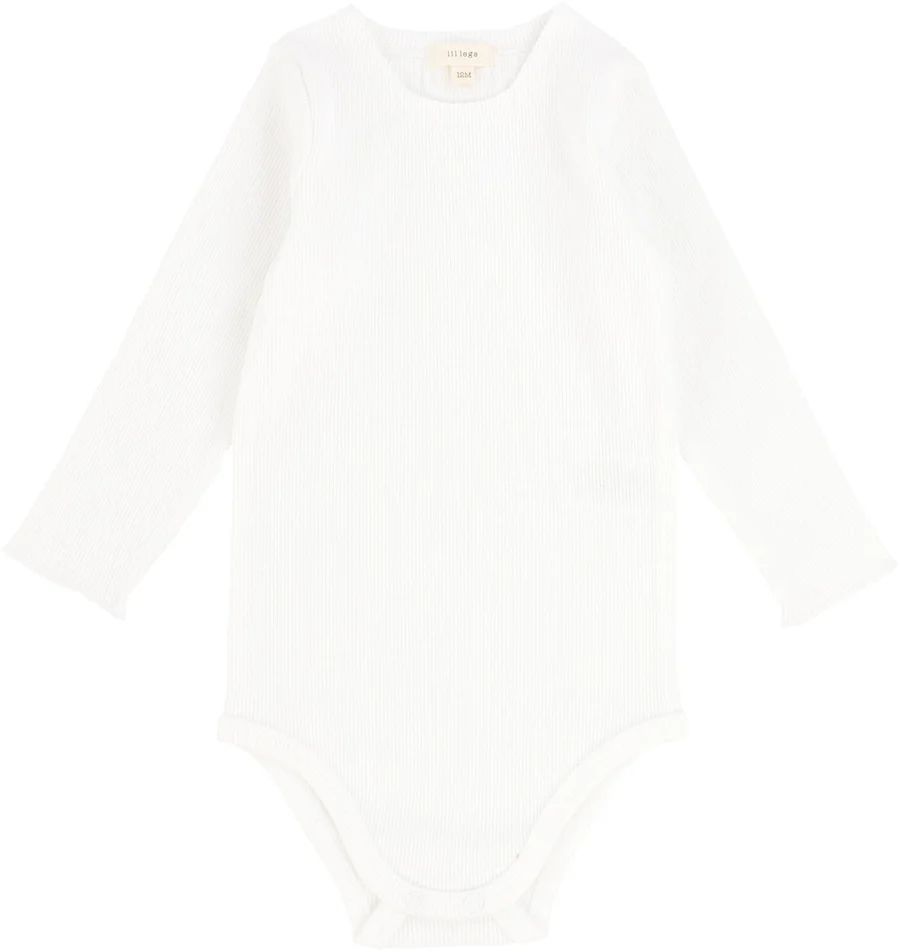 Lil Legs Ribbed Crewneck Onesie - Winter White Lil Legs Ribbed Crewneck Onesie - Winter White