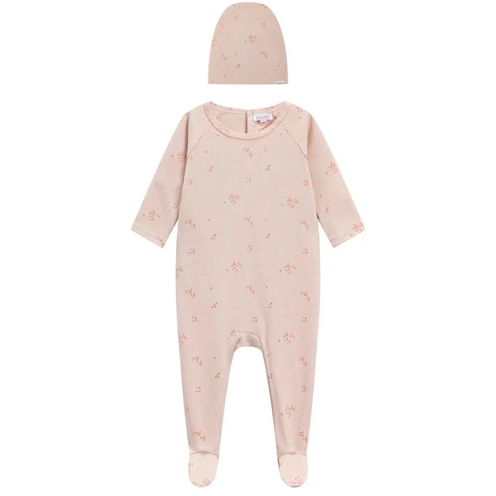 Oubon Carasoul Footie & Hat - Pink Oubon Carasoul Footie & Hat - Pink
