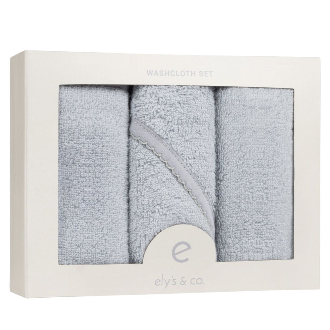 Ely's & Co. Solid Scalloped Wash Cloth Set (3 Pack) - Blue Ely's & Co. Solid Scalloped Wash Cloth Set (3 Pack) - Blue