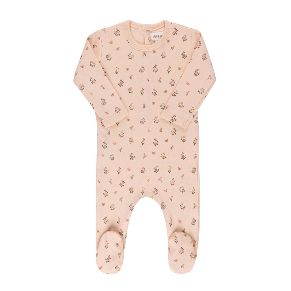Ely's & Co Garden Floral Print Collection Footie - Pink Ely's & Co Garden Floral Print Collection Footie - Pink