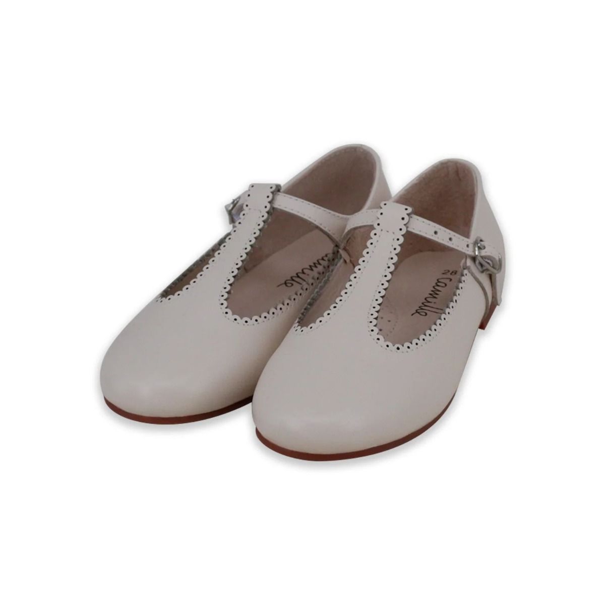 Camille Shoes Bella Scalloped Hole Edge Blush Nude Camille Shoes Bella Scalloped Hole Edge Blush Nude