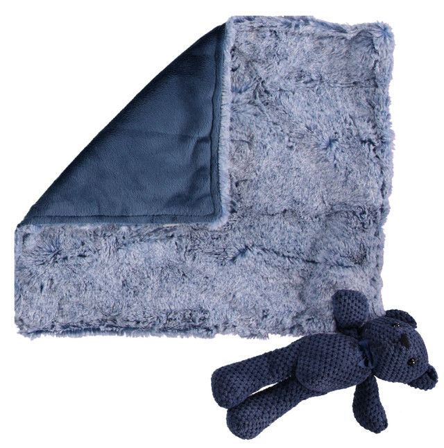 Delore Heather Luxe Stonewash & Navy Solid Lovey Delore Heather Luxe Stonewash & Navy Solid Lovey