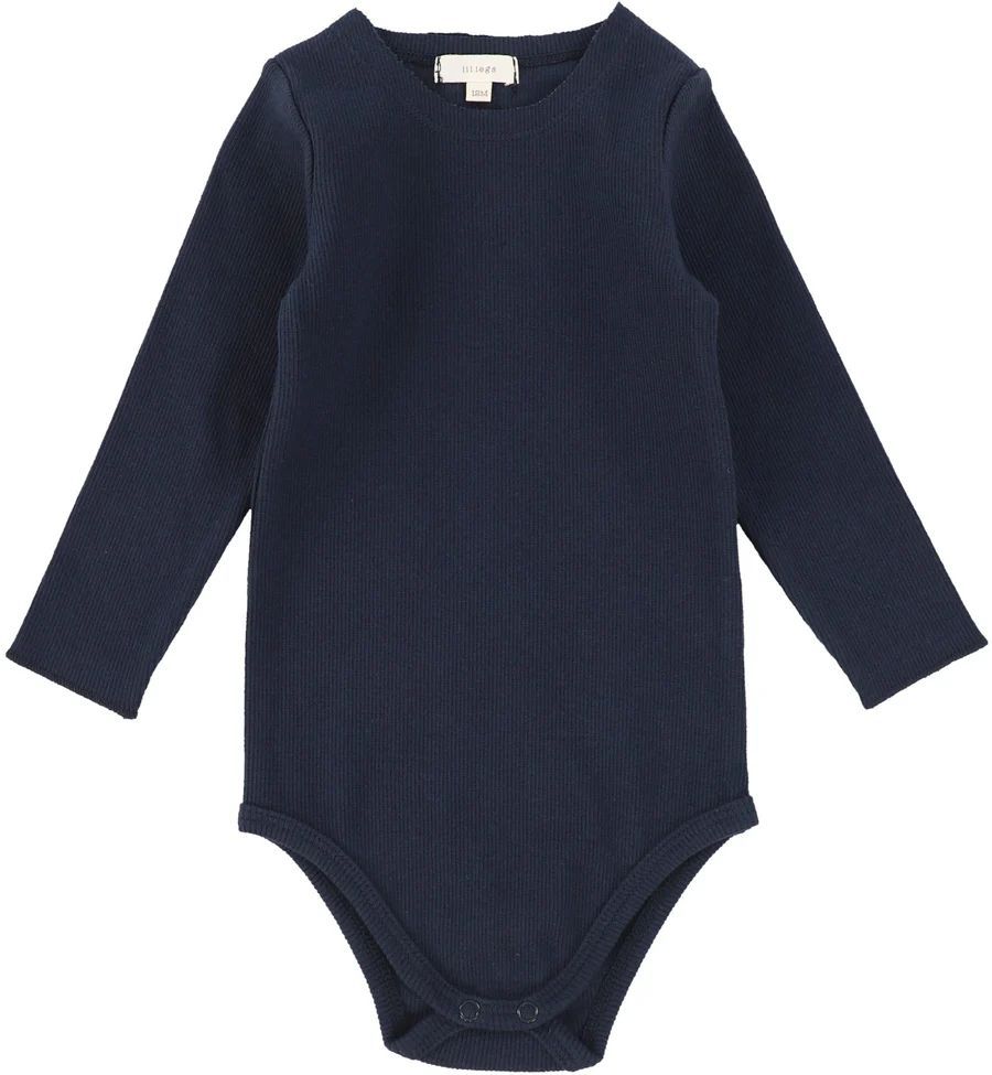 Lil Legs Ribbed Crewneck Onesie - Navy Lil Legs Ribbed Crewneck Onesie - Navy
