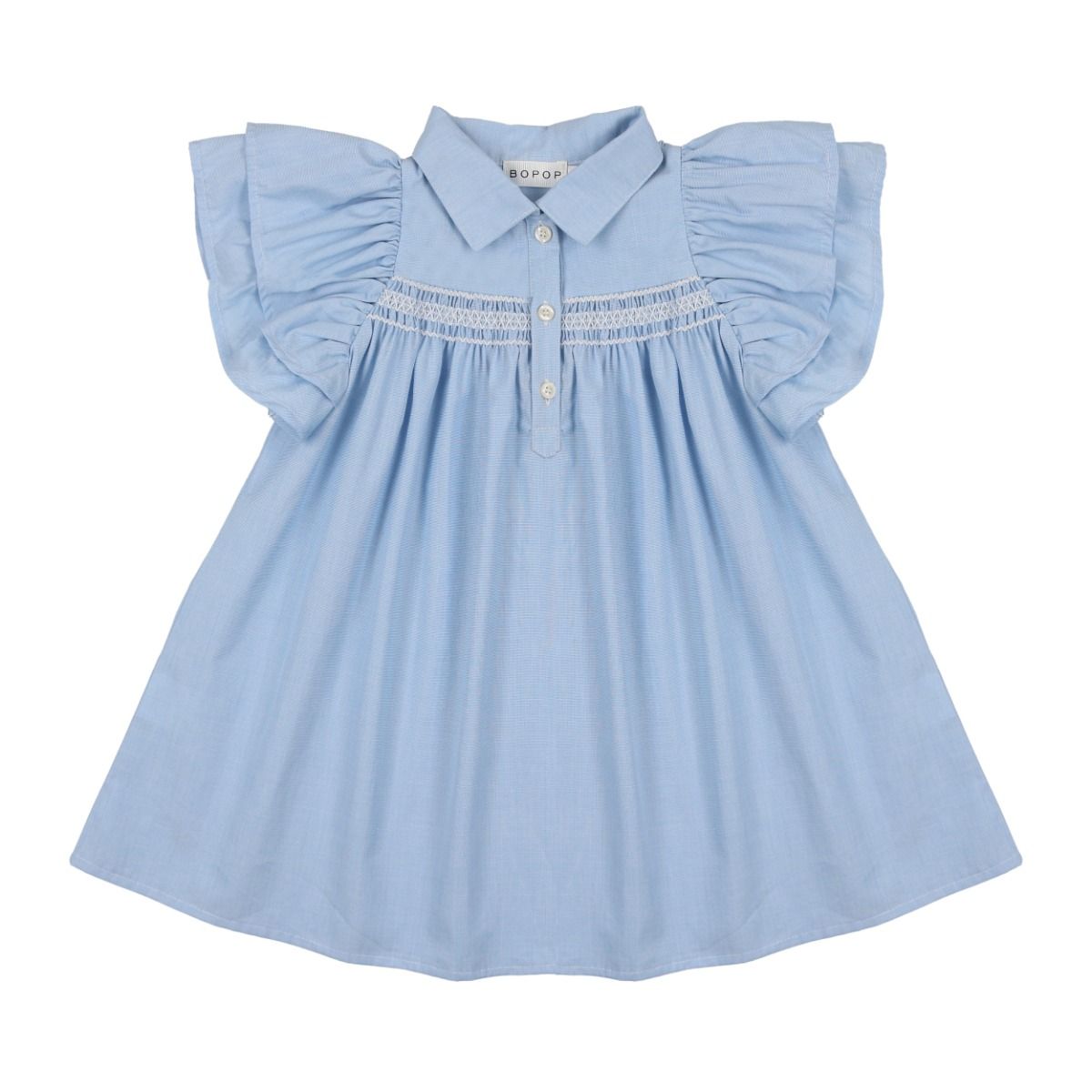 Bopop Smocked Dress - Blue Bopop Smocked Dress - Blue