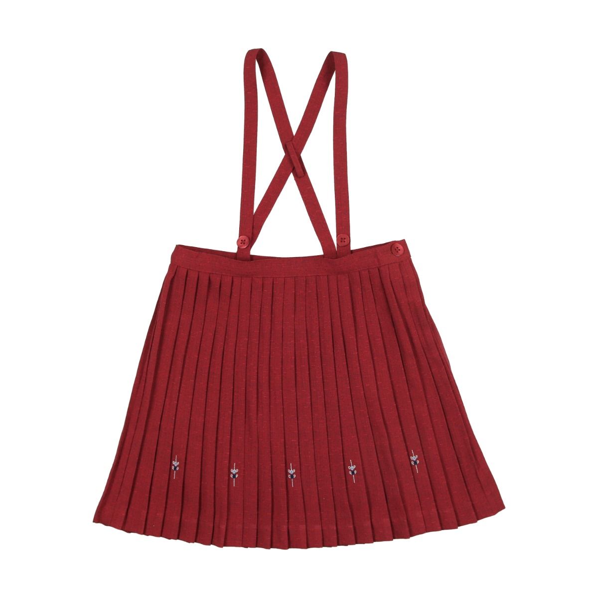 Coco Blanc Pleated Jumper - Red Coco Blanc Pleated Jumper - Red