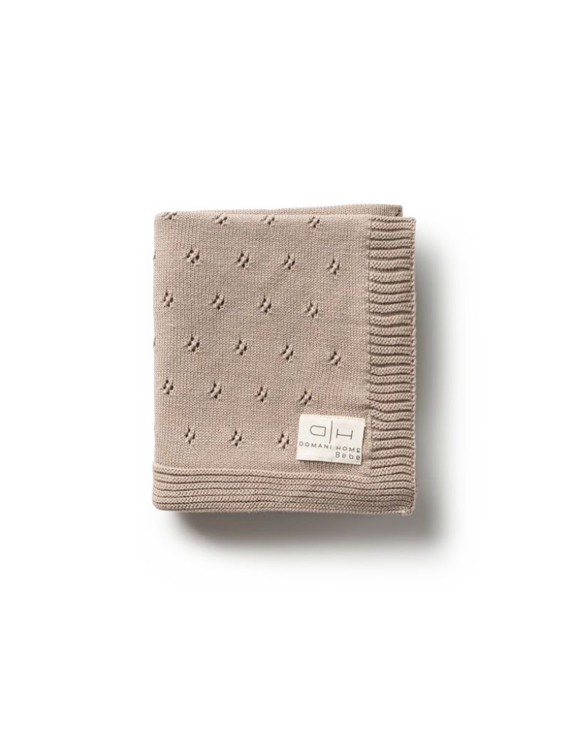 Domani Home Knit Bebe Blanket Blue Domani Home Knit Bebe Blanket Blue