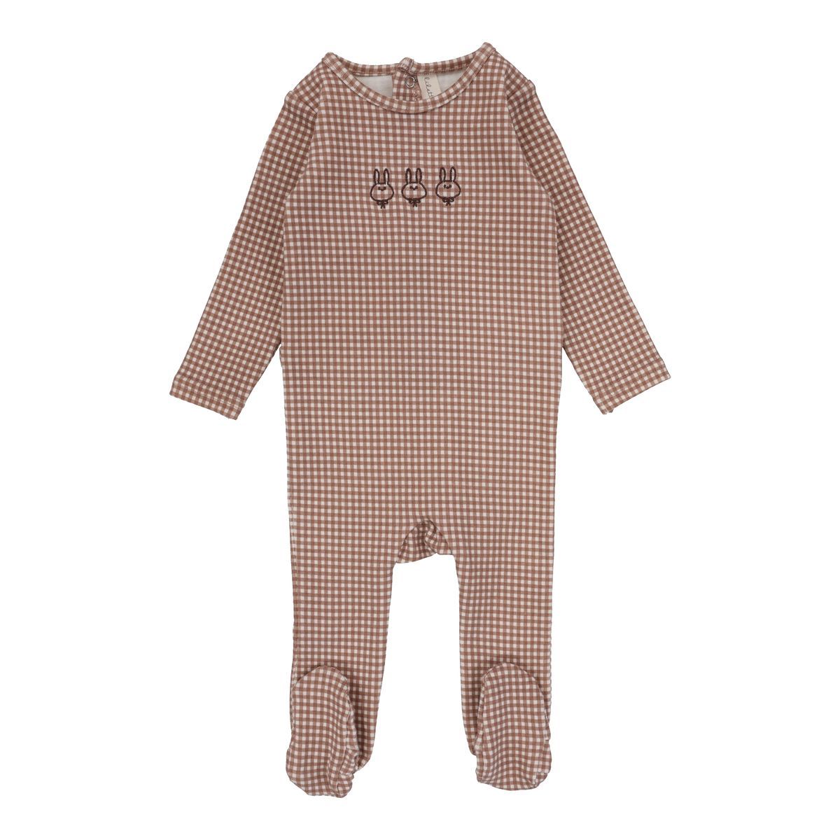 Lilette Gingham Bib - Plum Lilette Gingham Bib - Plum