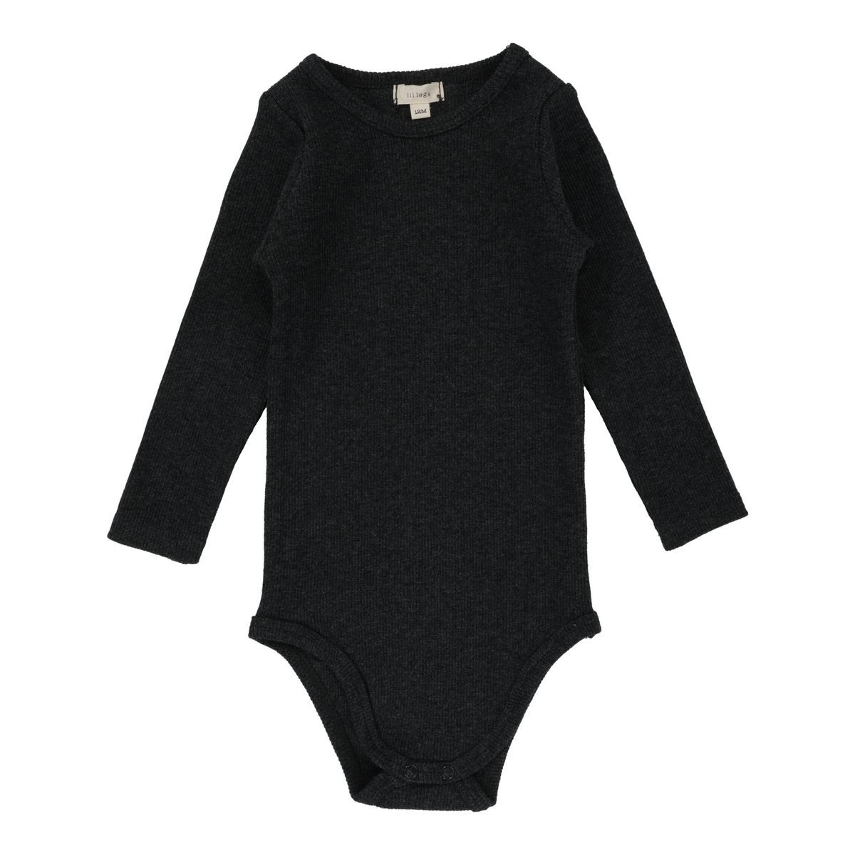 Lil Legs Ribbed Crewneck Onesie - Heather Grey Lil Legs Ribbed Crewneck Onesie - Heather Grey