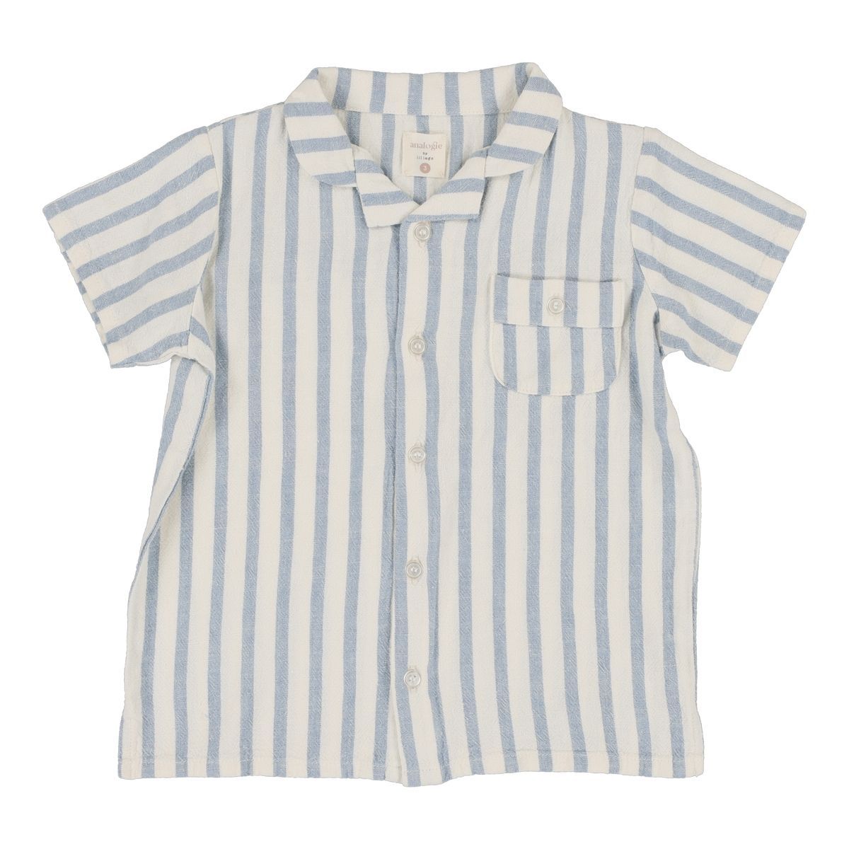Lil Legs Linen Stripe Button Down Shirt - Blue Lil Legs Linen Stripe Button Down Shirt - Blue