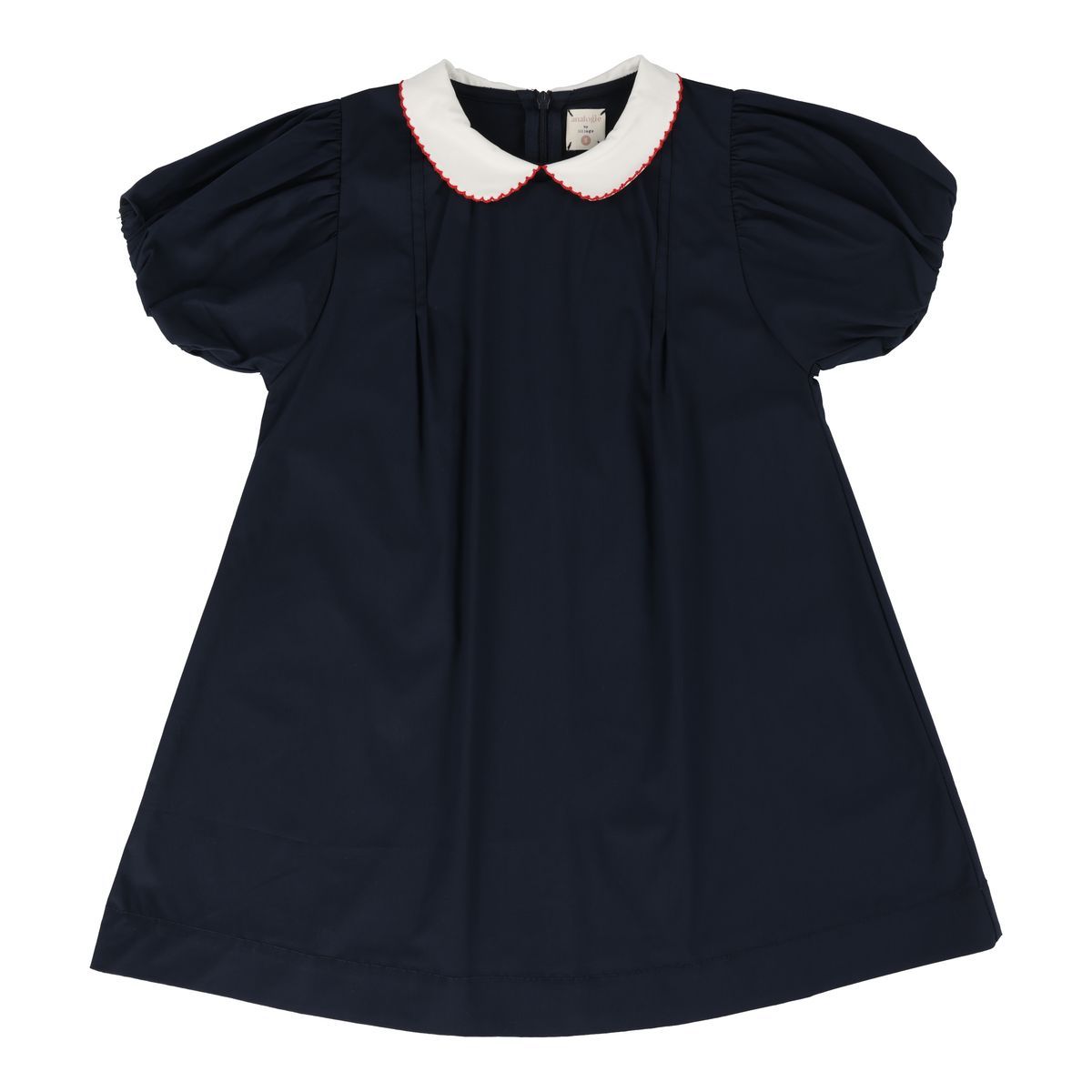 Lil Legs Puff Sleeve Dress Short Sleeve - Navy Lil Legs Puff Sleeve Dress Short Sleeve - Navy