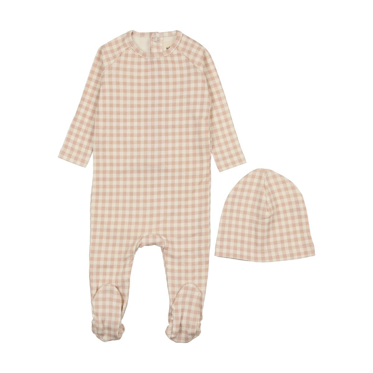 Mema Knits Gingham 3PC Set - Sea Blue Mema Knits Gingham 3PC Set - Sea Blue