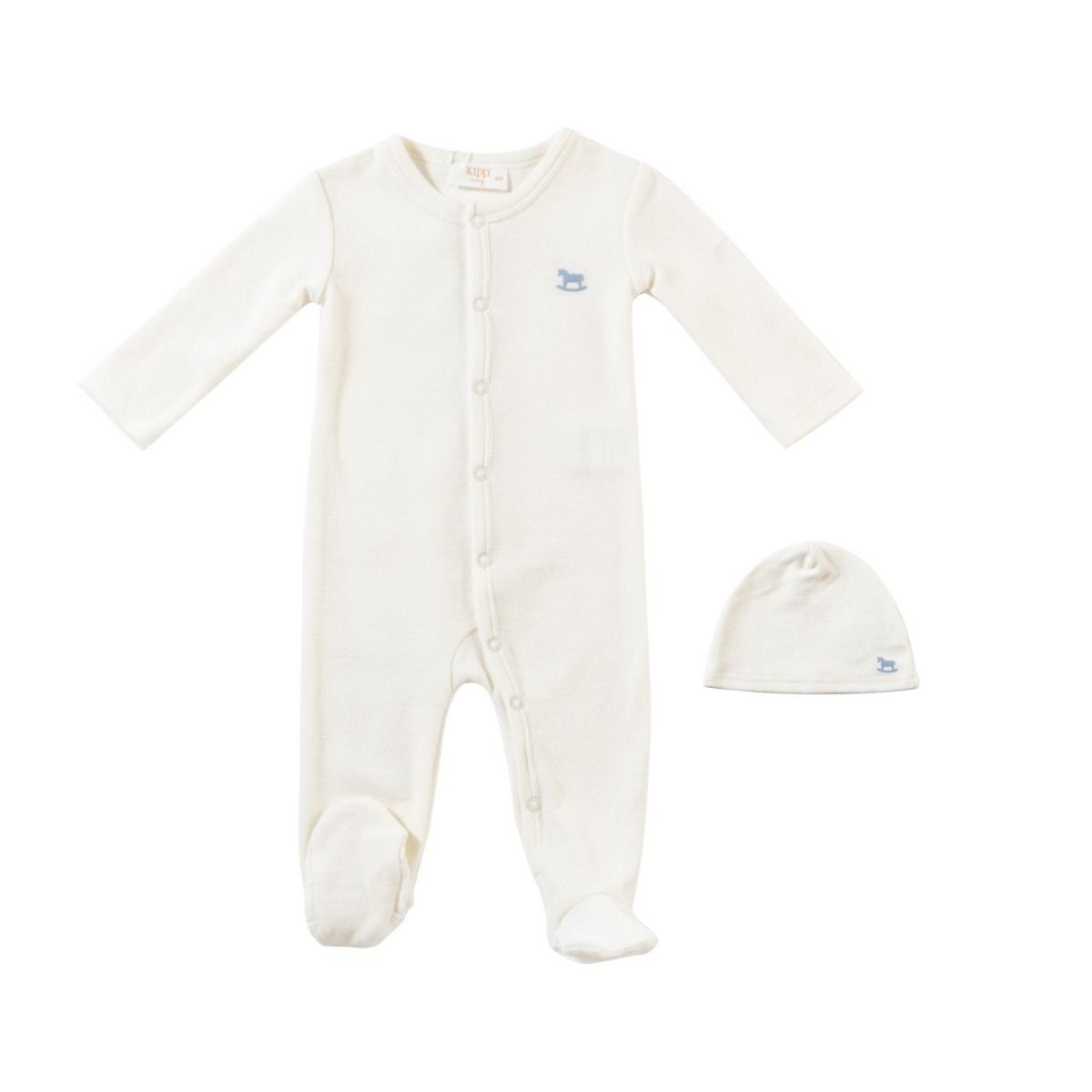 Kipp Rocking Horse Terry Romper Set - Blue Kipp Rocking Horse Terry Romper Set - Blue