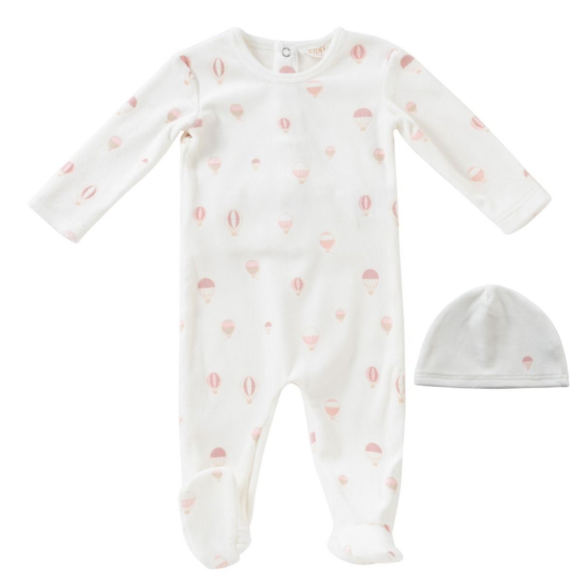 Kipp Embroidered Romper and Hat Set - Pink Kipp Embroidered Romper and Hat Set - Pink