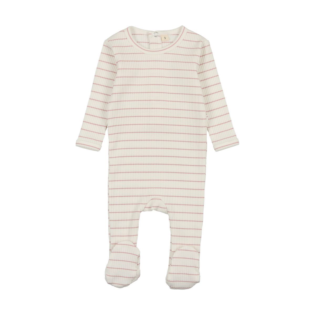 Bonjoy Ribbed Stripe Footie & Beanie - Mauve Bonjoy Ribbed Stripe Footie & Beanie - Mauve