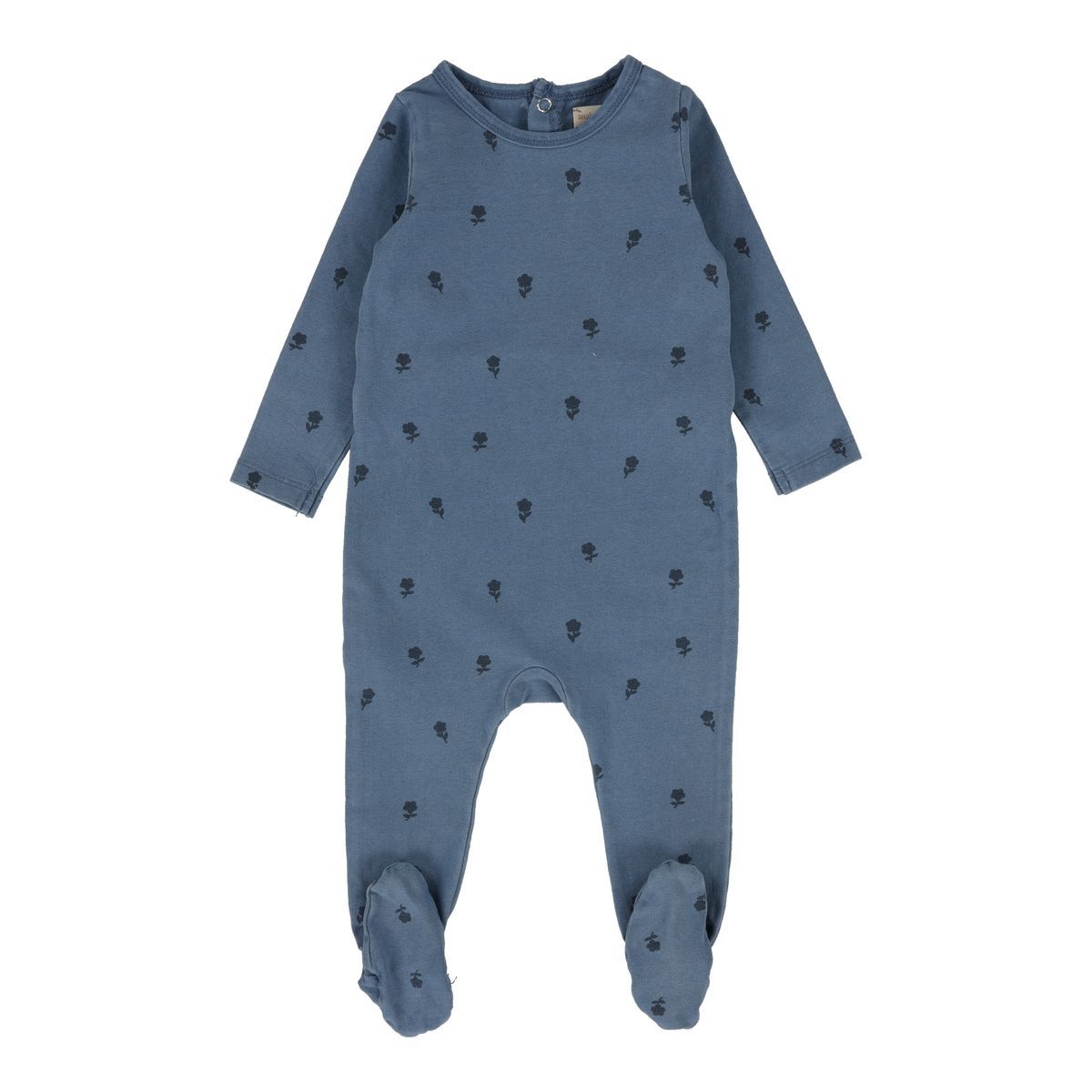 Lil Legs Checked Footie - Denim Lil Legs Checked Footie - Denim