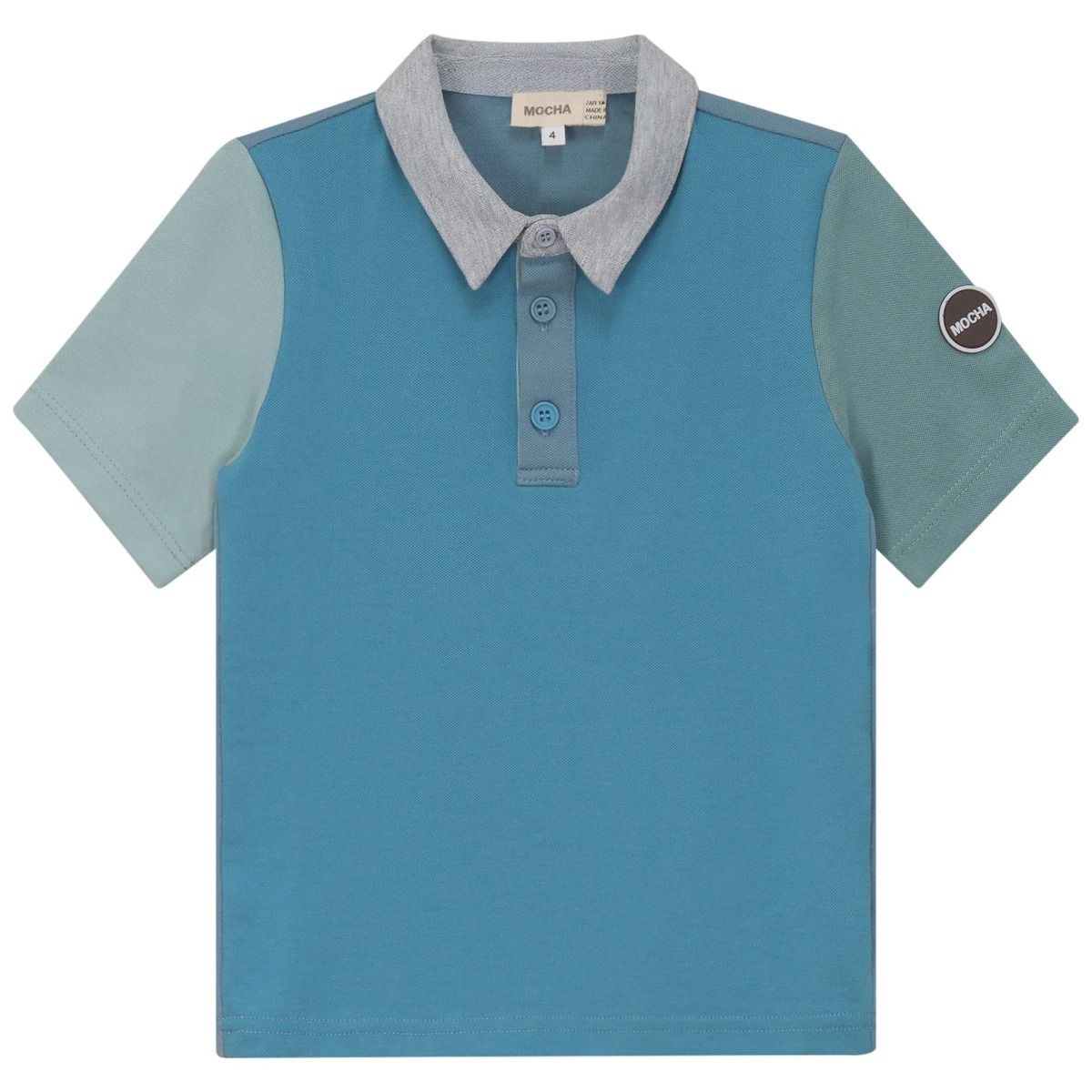 Mocha Boys Polo Dark Dusty Blue/Dusty Blue