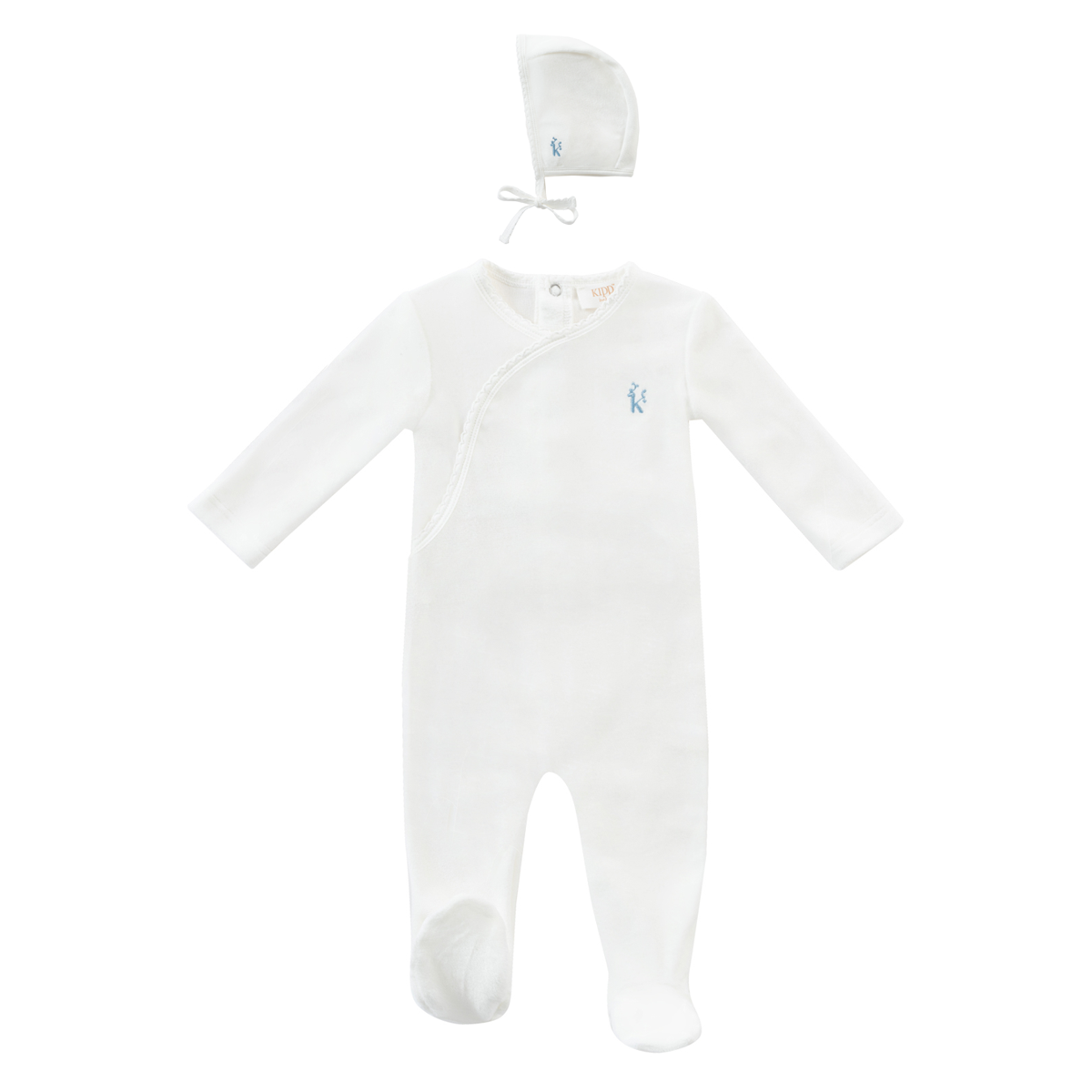 Kipp Logo Romper and Bonnet - Blue Kipp Logo Romper and Bonnet - Blue
