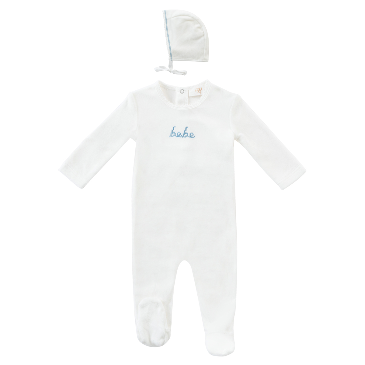 Kipp Bebe Romper & Bonnet Set - Blue Kipp Bebe Romper & Bonnet Set - Blue