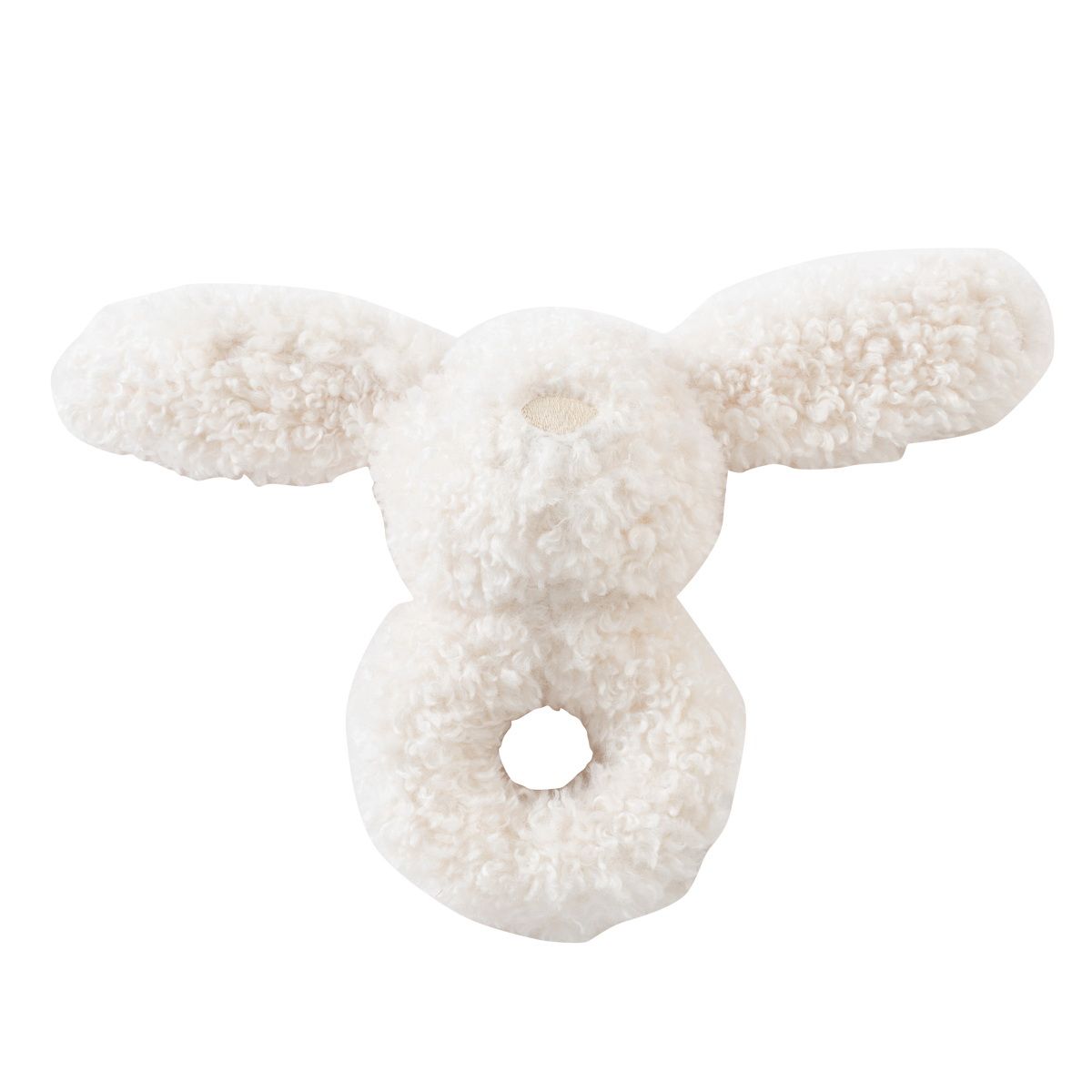 Kipp Furry Friends Rattle- White Kipp Furry Friends Rattle- White