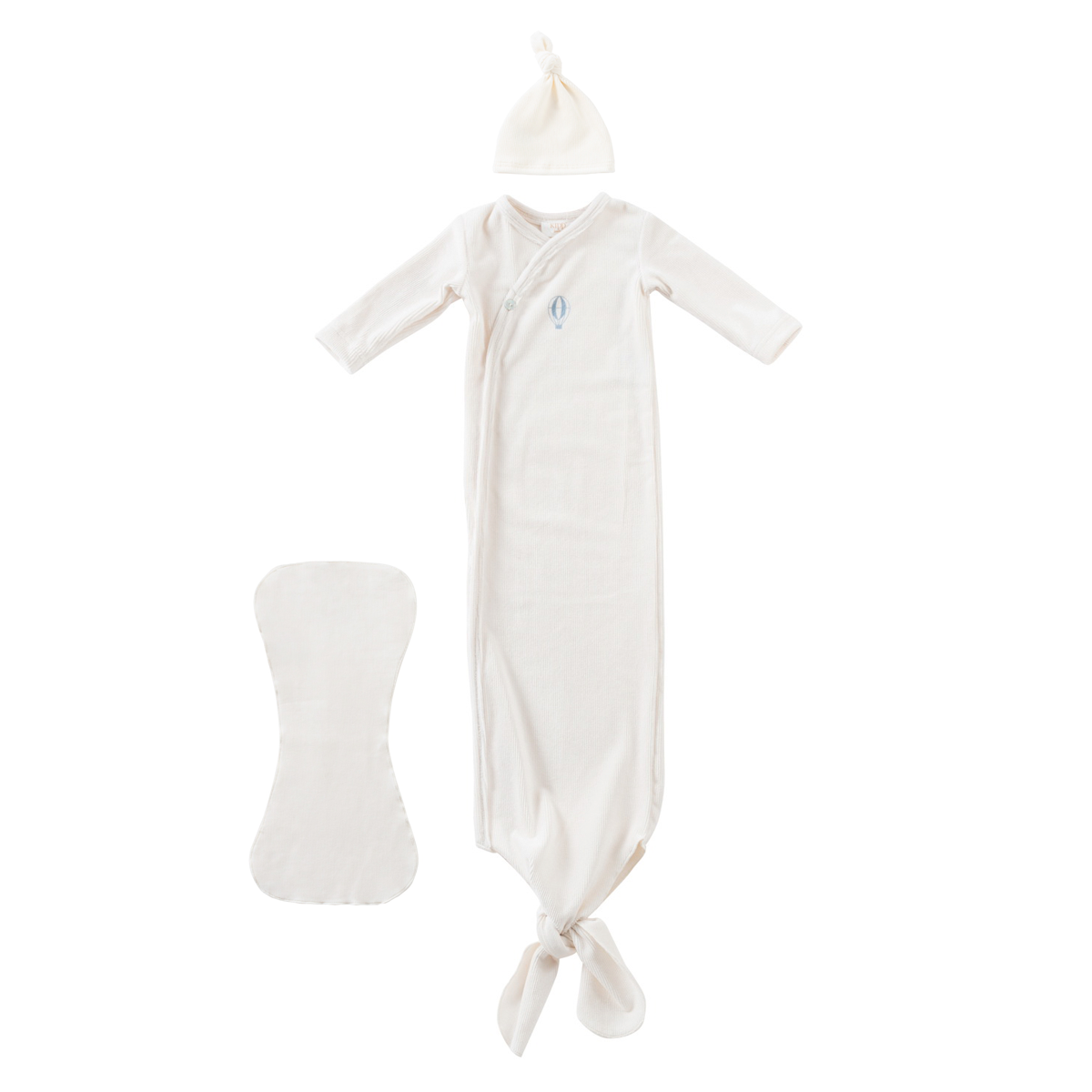 Kipp Knotted Gown Set- Blue Kipp Knotted Gown Set- Blue