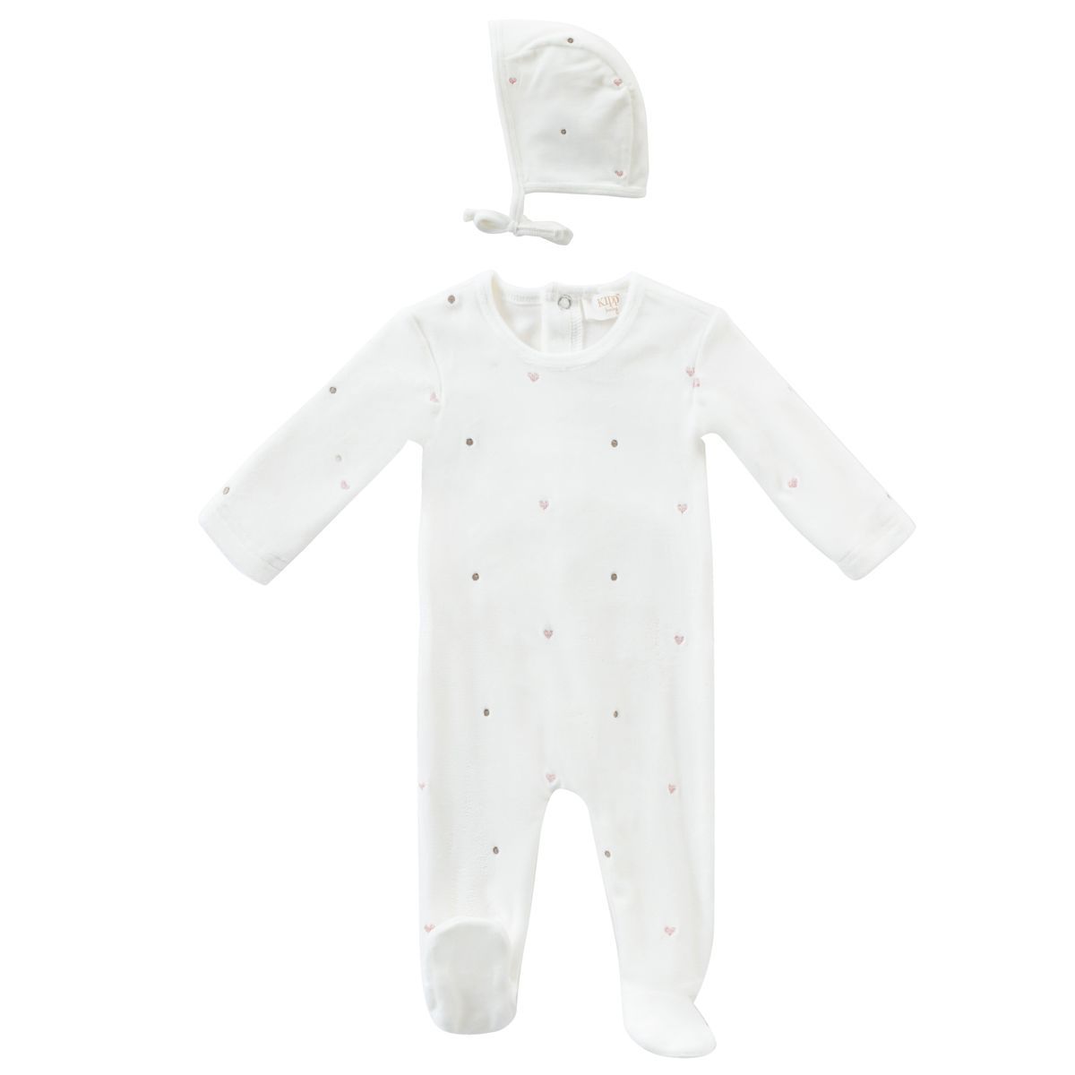 Kipp Teddy Romper & Bonnet - Pink Kipp Teddy Romper & Bonnet - Pink