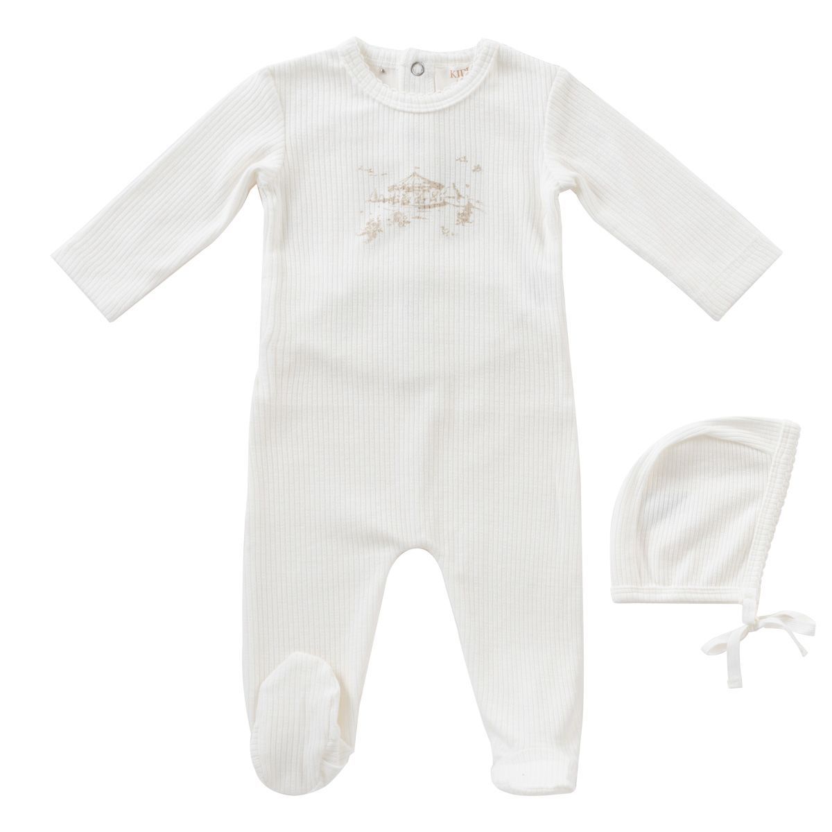 Kipp Butterfly Romper & Bonnet Set - Pink Kipp Butterfly Romper & Bonnet Set - Pink