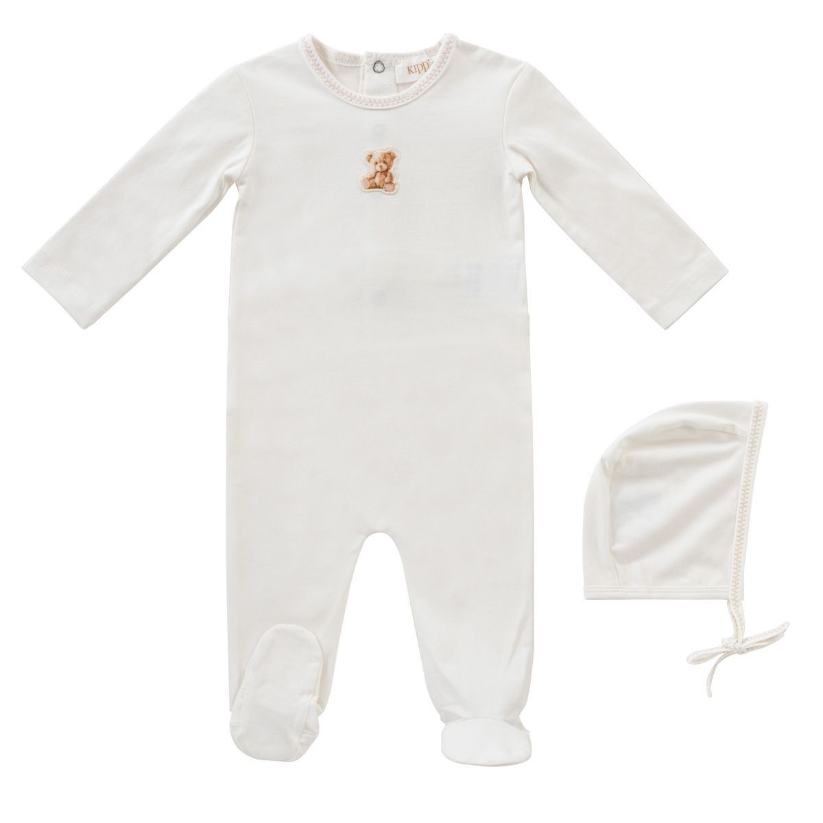 Kipp Teddy Romper & Bonnet - Pink Kipp Teddy Romper & Bonnet - Pink