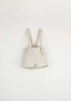 Popelin Neutral Colour Dungarees With Removable Straps 
