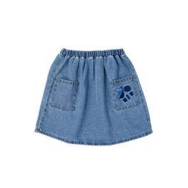 【WONDER WONDER】Brit Vintage Washed Denim Mini Skirt Wander & Wonder Denim Gathered Skirt Washed Denim