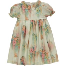 sachin and babi light blue dress Bebe Peach Chiffon Bubble Hem Ruffle Keyhole main image 1