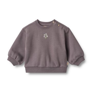 Wheat Sweatshirt L/S embroidery Eliza Purple Stone