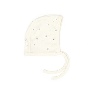 Tun Tun Pointelle Bonnet White swan little flower