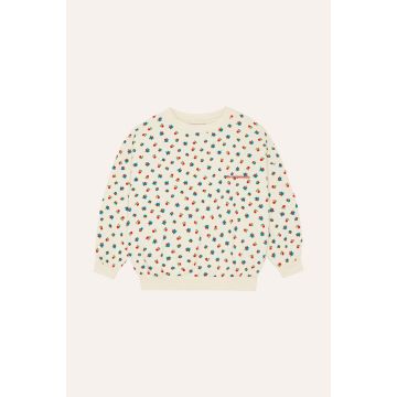 The Campamento Small Flowers Allover Sweatshirt Ecru