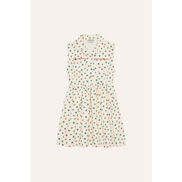 The Campamento Small Flowers Allover Dress Ecru