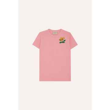 The Campamento Flower Embroidery Pink T-shirt