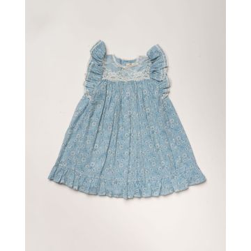 Early Sunday Sita Dress Tonal Floral Blue