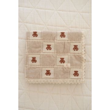 New Grain patchwork blanket - teddy