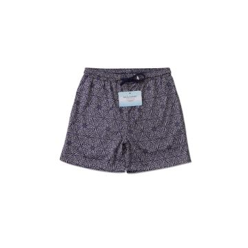 Leo & Zachary Geotext Stretch Swim Trunk