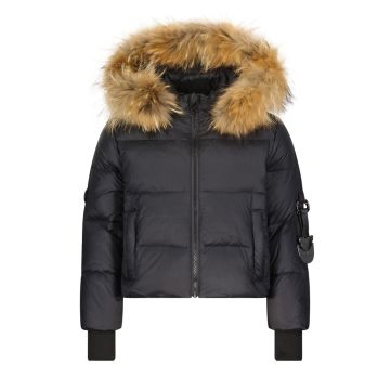 Denali Child Classic Coat with Keychain Black with Fur 