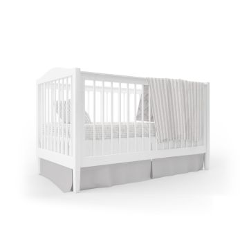 Ely's & Co Crib Set 4 pc, Crib Sheet,Quilted Blanket, Skirt & Pillow case Bamboo Combo