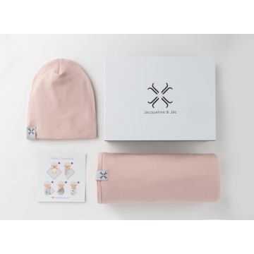 Jacqueline & jac blush beanie and blanket set