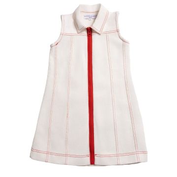 Mode Avant White Denim Red Zip Jumper