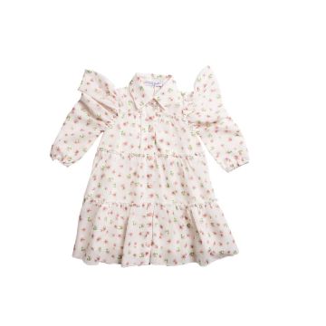 Mode Avant Soft Pink Tiered Floral Dress