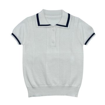 Best Frendz Collar Crew Short White