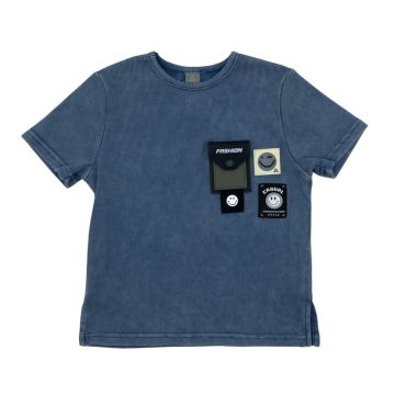 Best Frendz All Smiles T-Shirt - Short Black Chambray