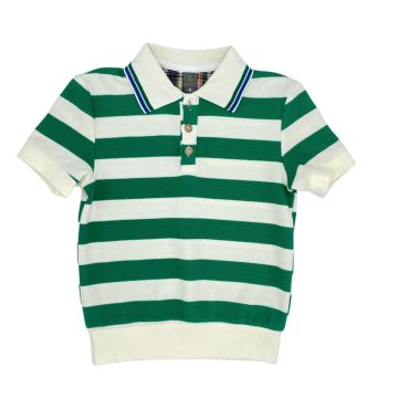 Best Frendz Bold Stripe Polo - Short Kelly